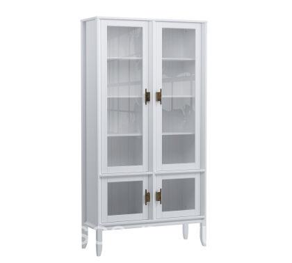 Шкаф Бридж широкий с 4 стеклянными дверями